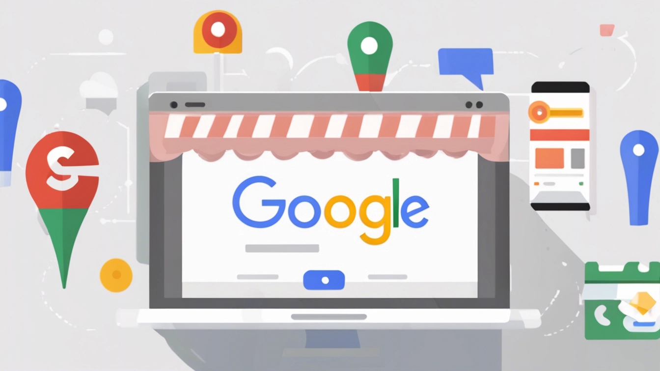 A vibrant storefront displayed on a Google My Business listing, featuring the business name, location, and operating hours prominently. The image captures the welcoming entrance of the store with clear signage, along with a preview of positive customer reviews and a star rating, emphasizing the business's popularity and customer satisfaction