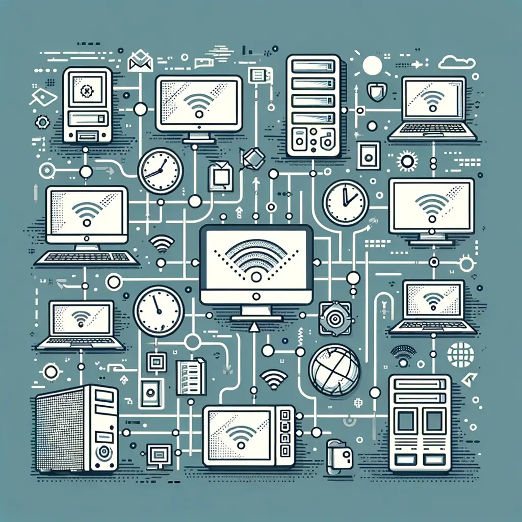 The stock image representing a Local Area Network (LAN) has been created, showcasing a network of interconnected computers and devices within a small geographical area. This visual captures the essence of data sharing and collaboration in a LAN environment.