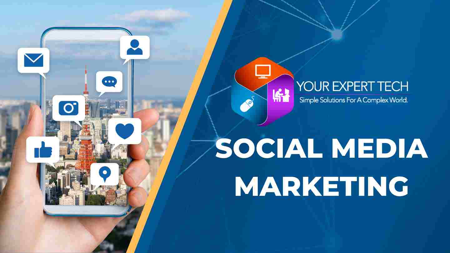 Blue White Orange Professional Social Media Agency